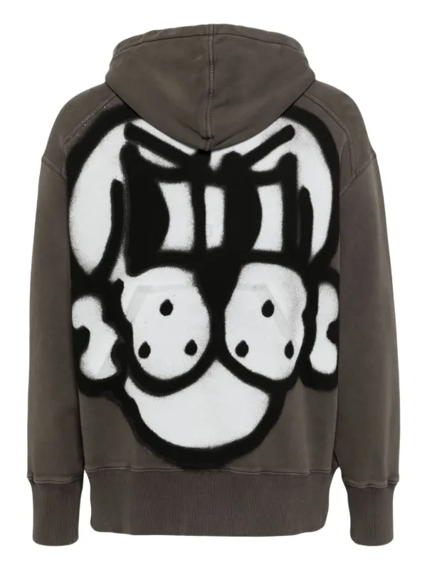 Givenchy graffiti-print Hoodie | Grey | FARFETCH JO