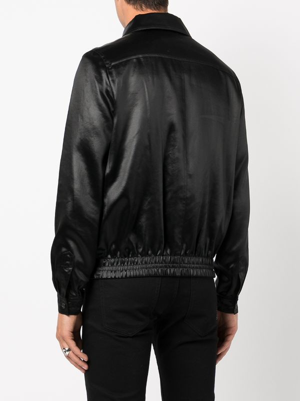 saint laurent leather bomber