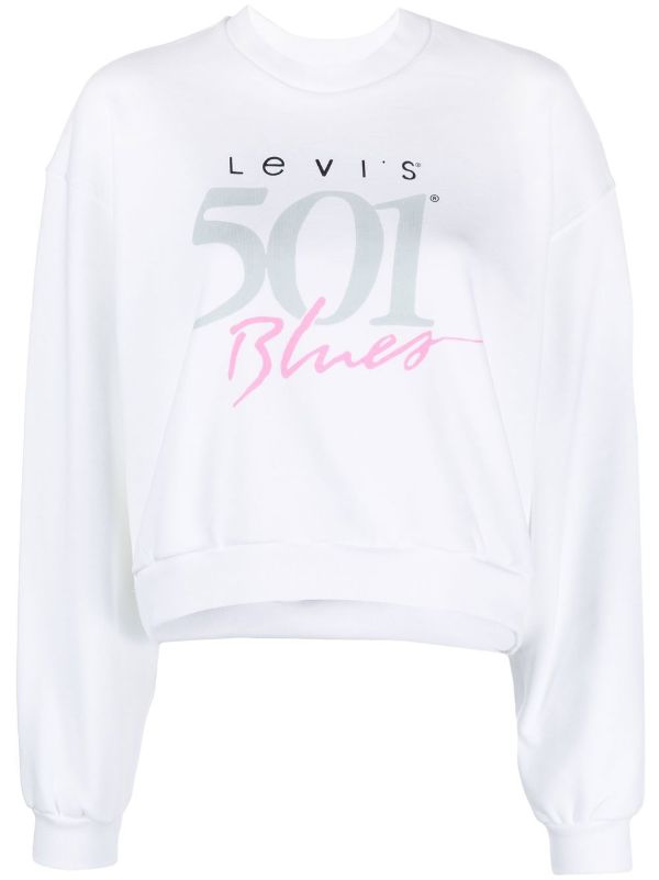 Levi's logo-print Cropped Sweatshirt - Farfetch