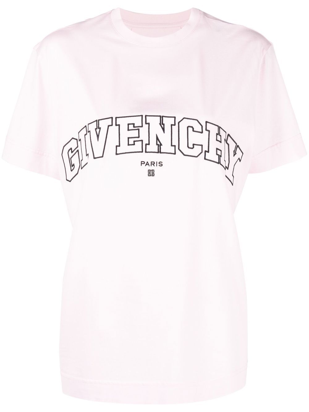 Givenchy logo-embroidered cotton T-shirt - Pink