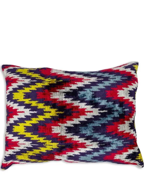Les-Ottomans jacquard velvet cushion