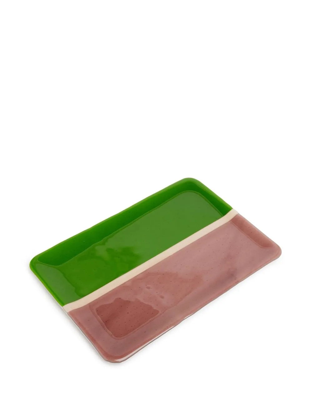  Les Ottomans Tablett Aus Muranoglas   Grün 