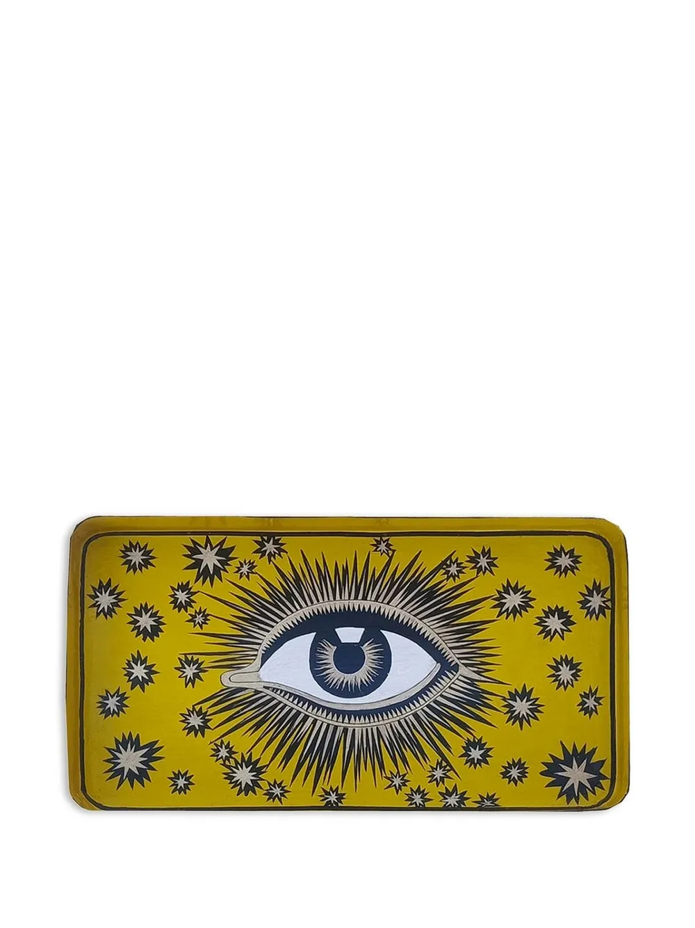 Les-ottomans Eye-print Iron Tray In Gelb
