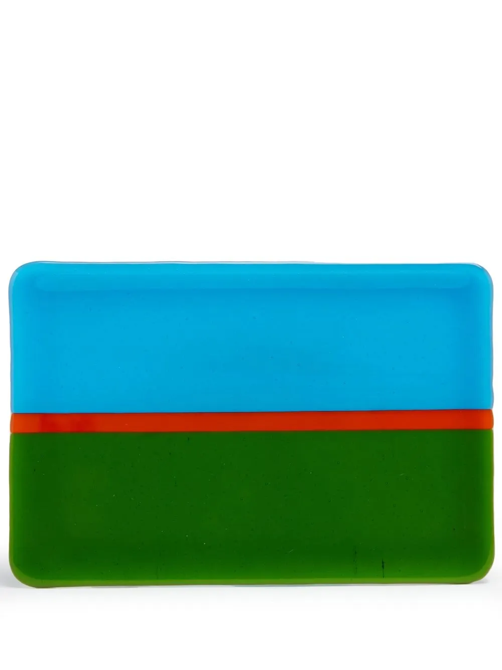 

Les-Ottomans bandeja Murano con diseño color block - Azul