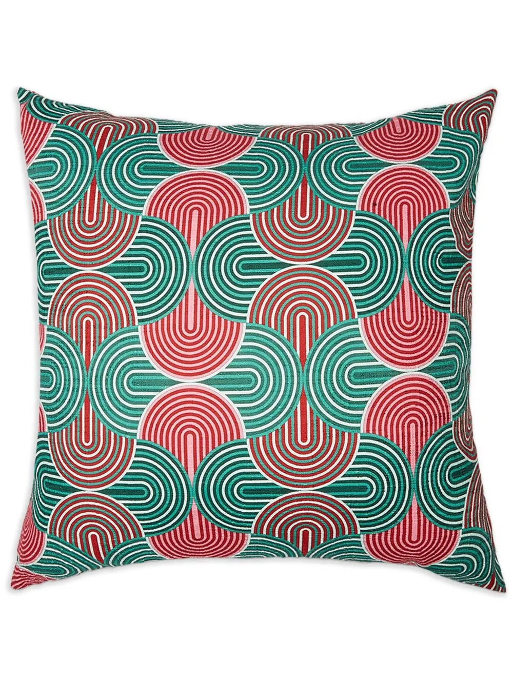 

La DoubleJ cojín con estampado geométrico - Verde