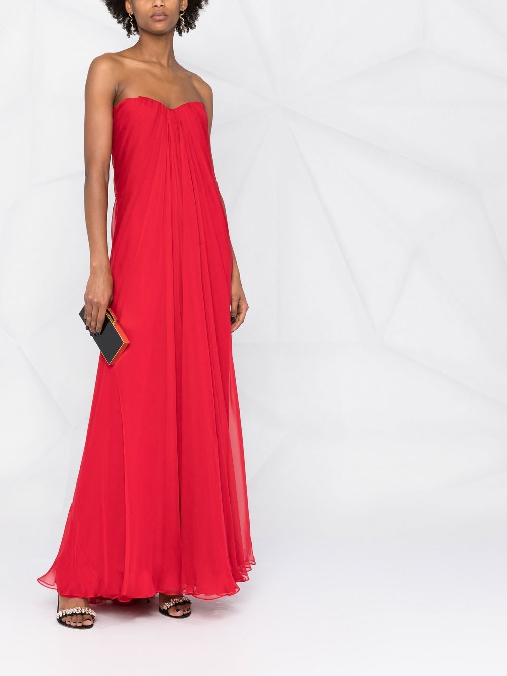 Alexander McQueen Gedrapeerde jurk - Rood