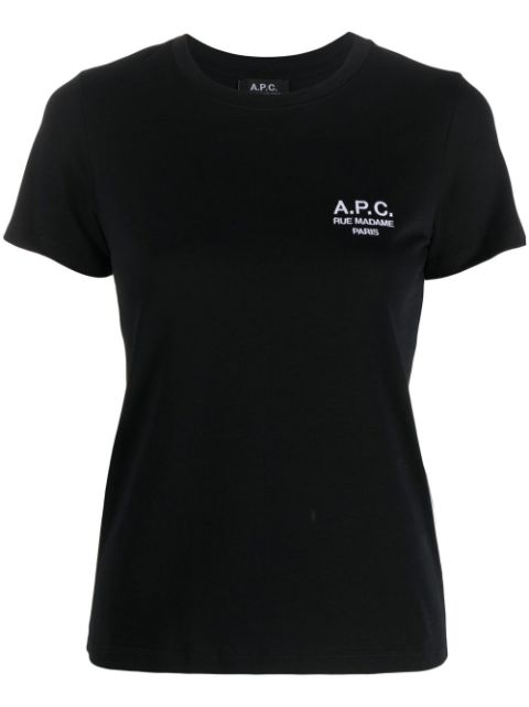 A.P.C. logo-embroidered T-shirt Women