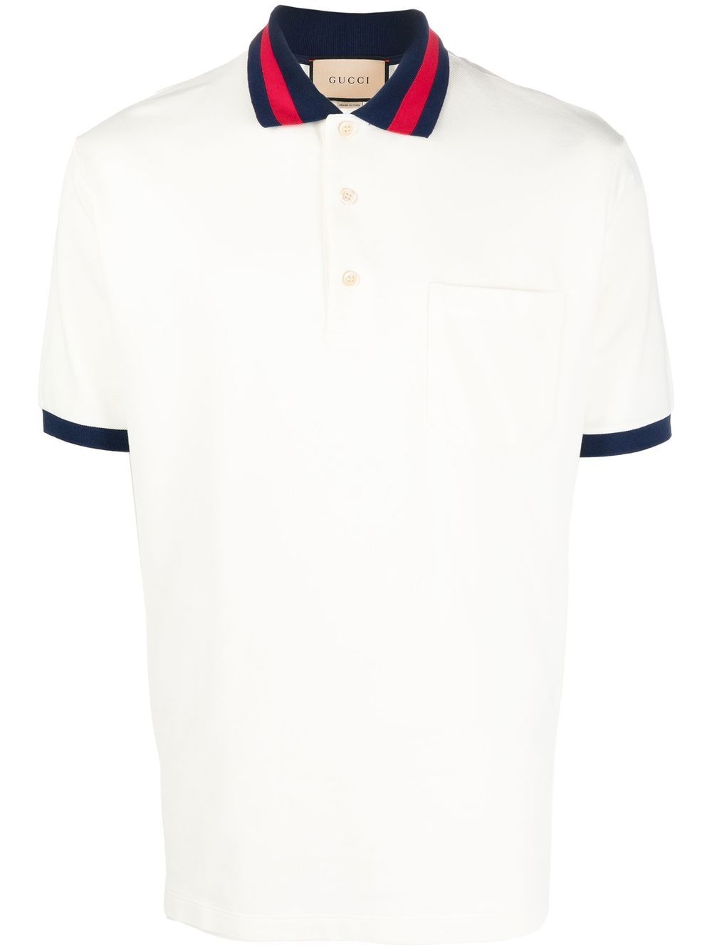 Gucci Web stripe-collar Piqué Polo Shirt - Farfetch