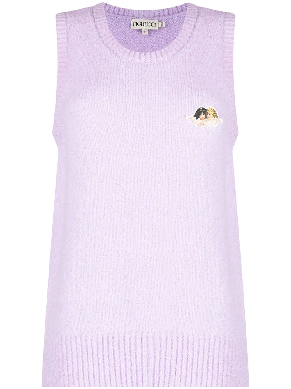 

Fiorucci chest logo-patch knit top - Purple