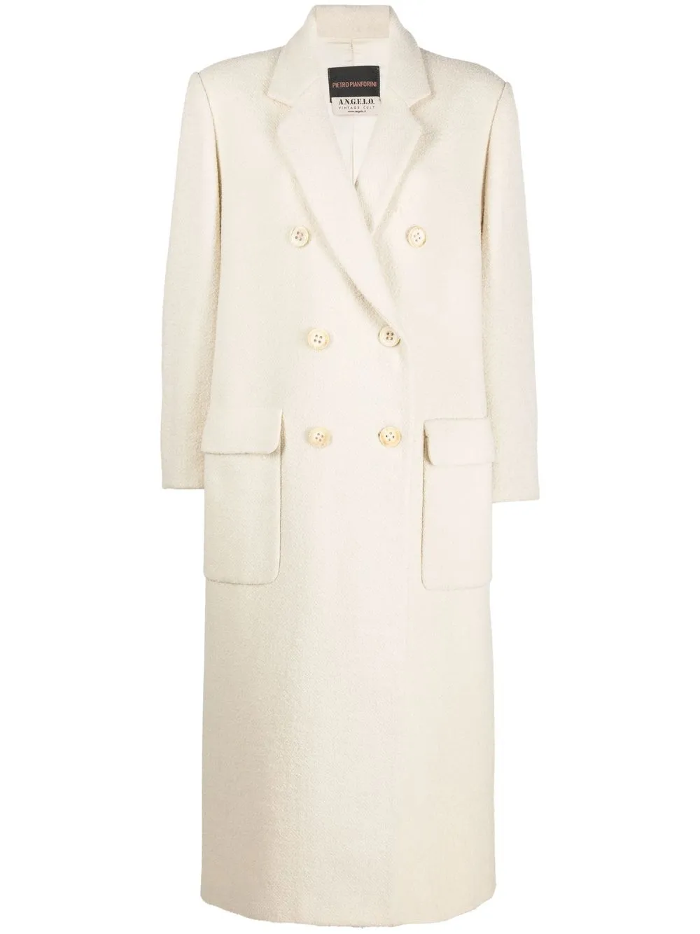 

A.N.G.E.L.O. Vintage Cult 2000s notched lapels double-breasted coat - White