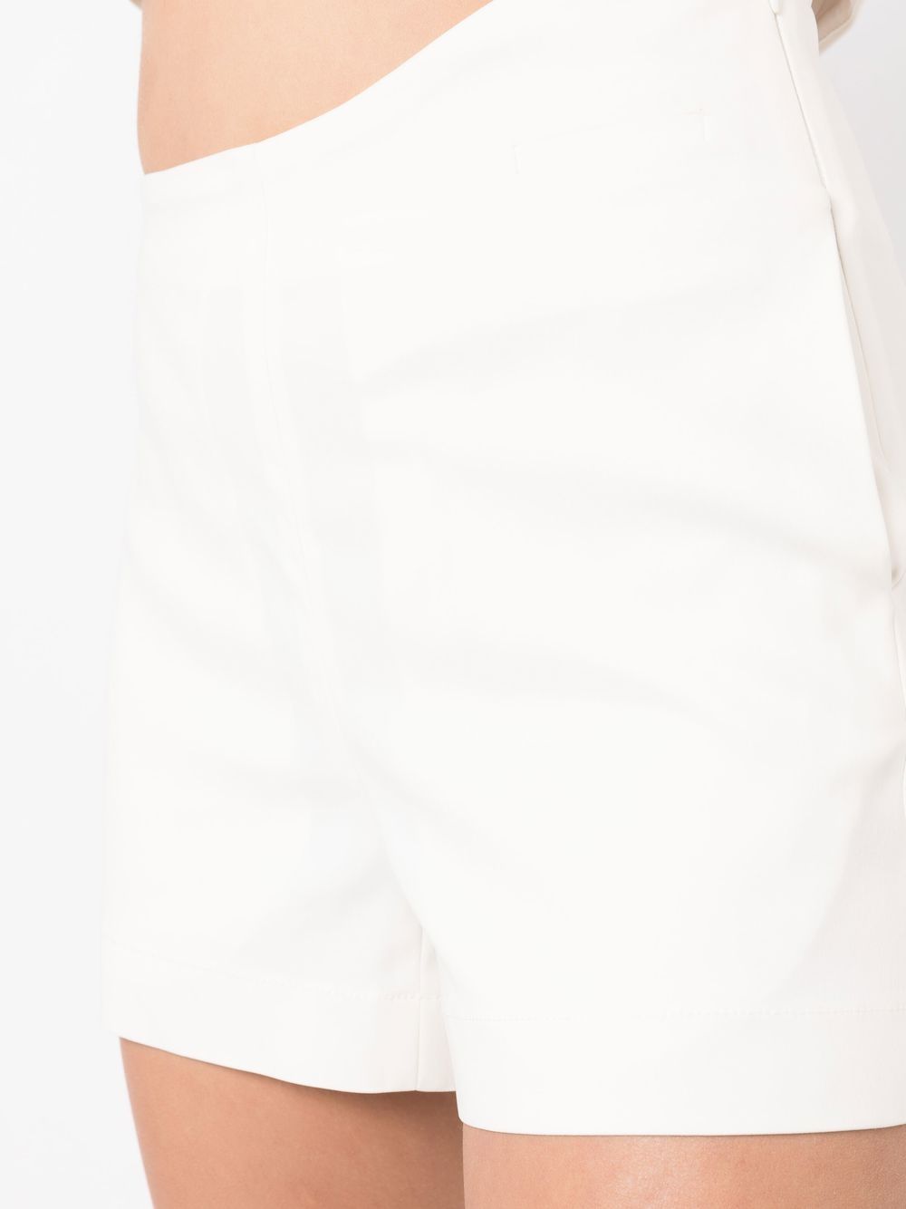 Shop Misci Asymmetric High-waisted Shorts In White