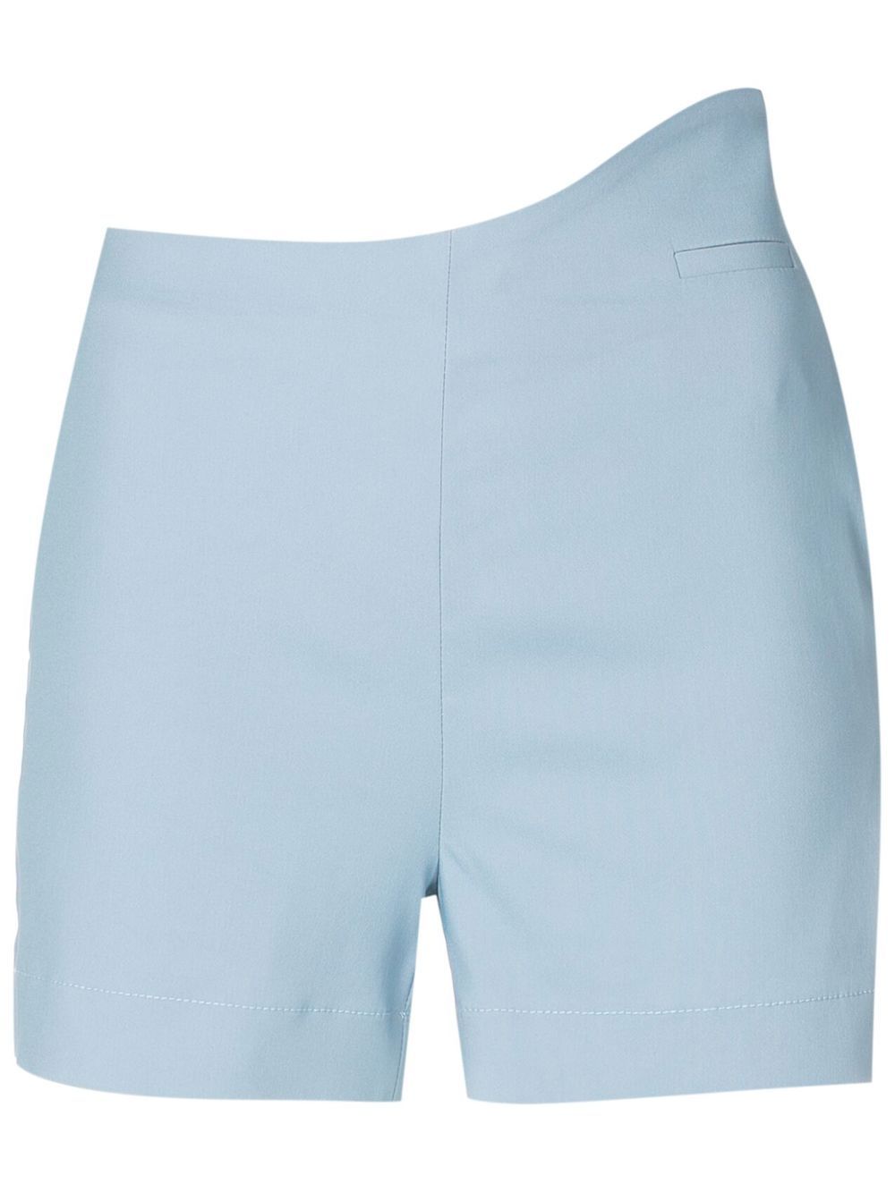 high-waisted asymmetric shorts