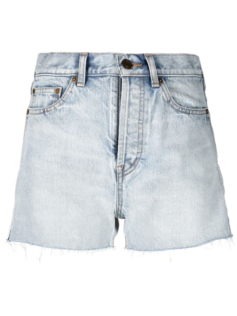 Image 1 of Saint Laurent raw-hem denim shorts