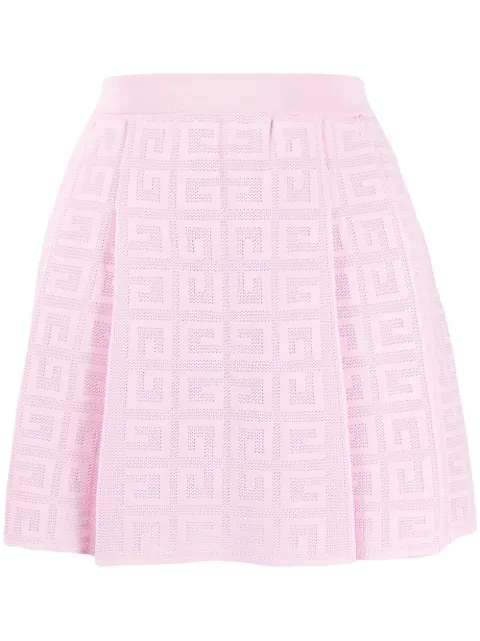 Givenchy 4G logo-jacquard pleated skirt