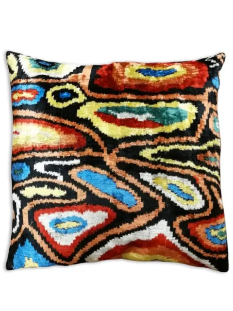 Les-Ottomans jacquard velvet cushion