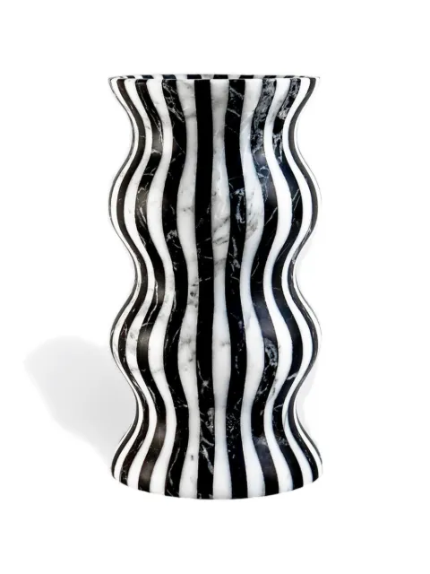 Editions Milano Versilla striped marble vase 