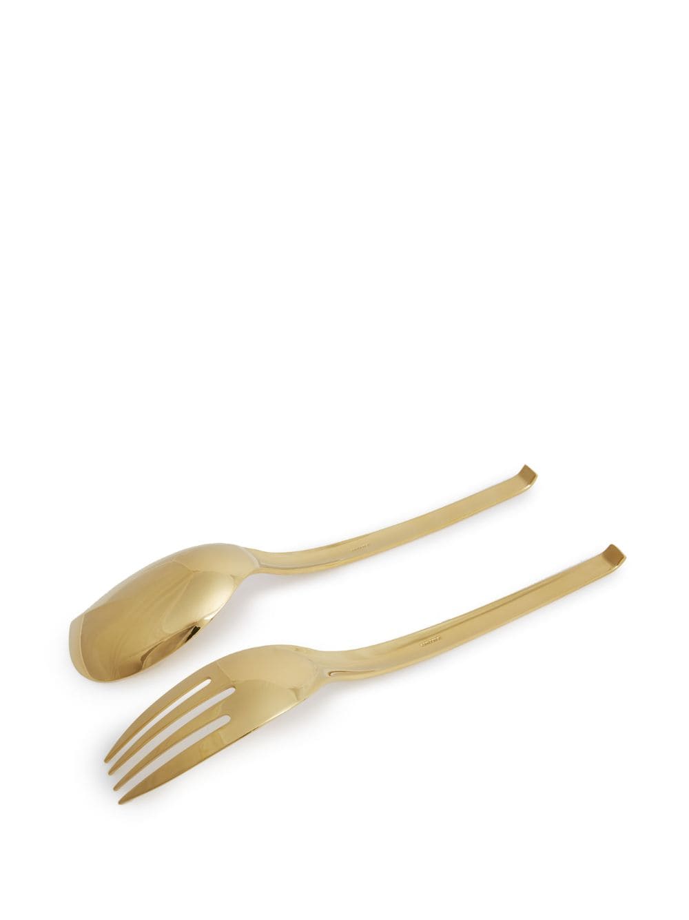 Shop Sambonet Living Spoon And Fork Set In Gold