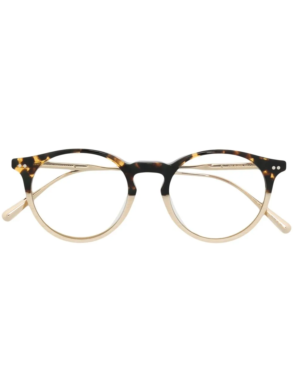 

Oliver Peoples lentes con armazón redonda estilo carey - Dorado