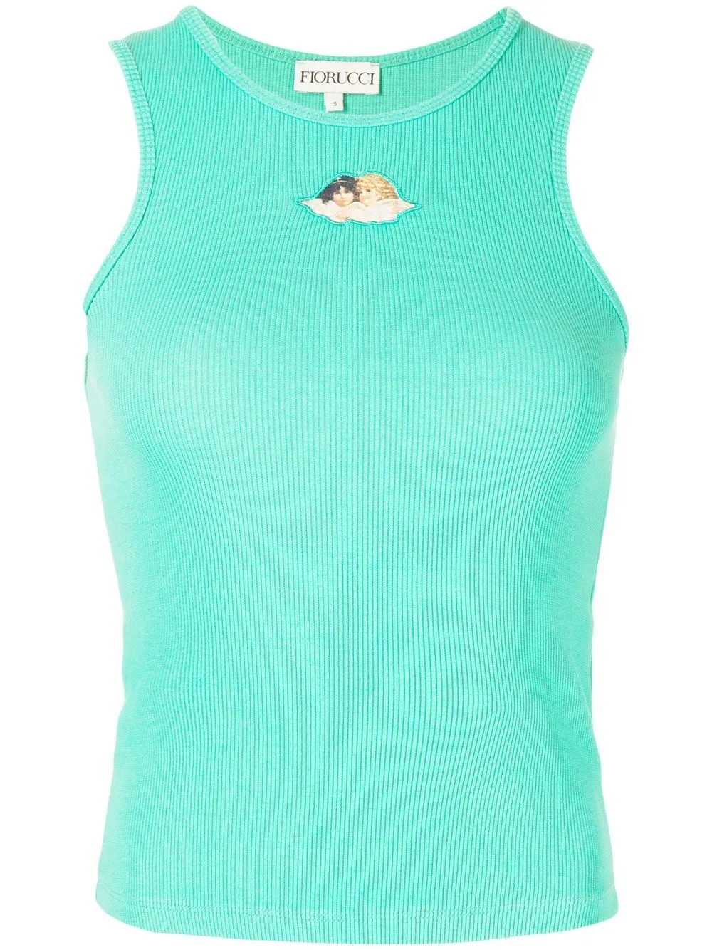 

Fiorucci patch-detail ribbed vest - Green