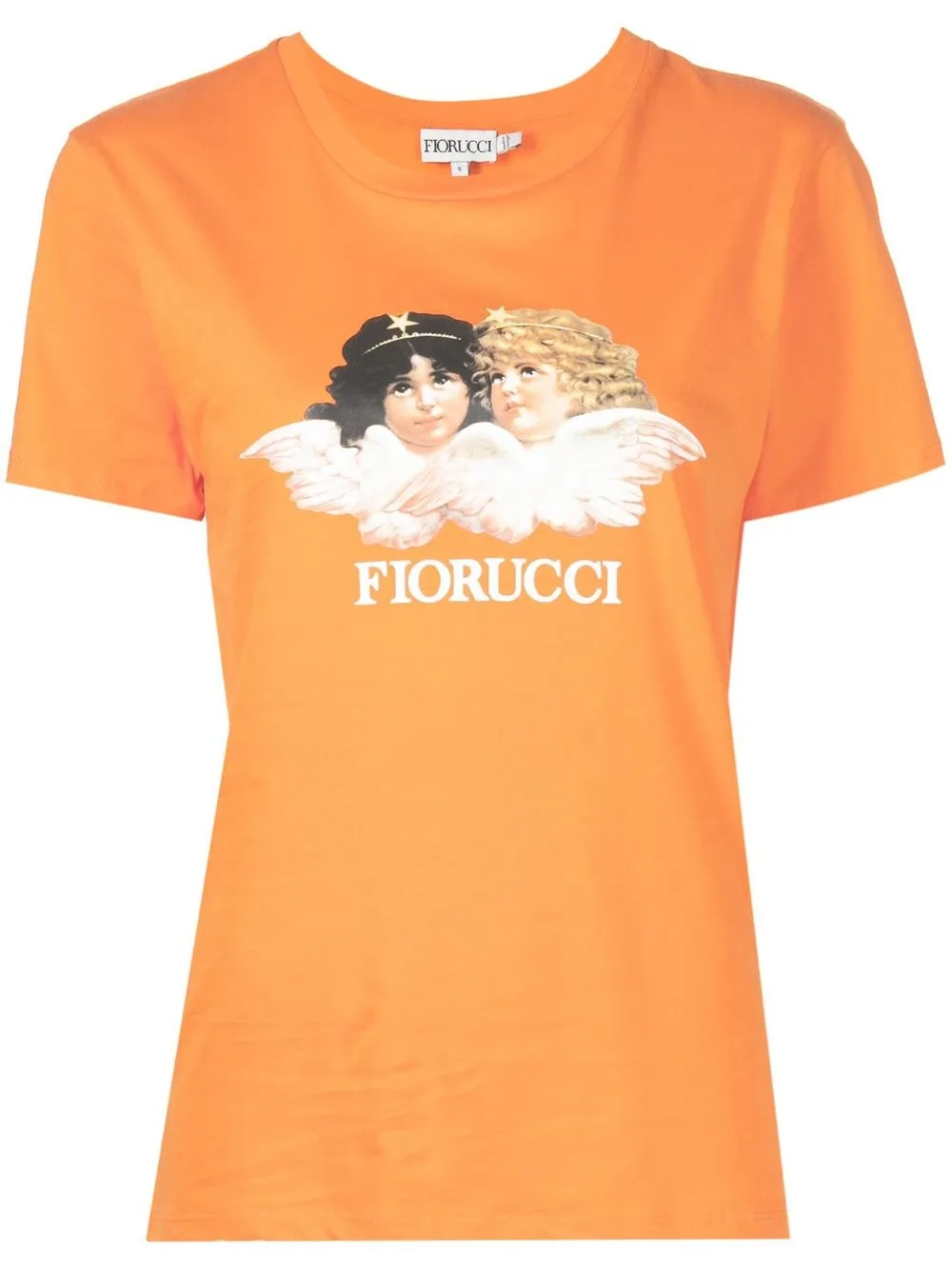 

Fiorucci logo-print cotton T-Shirt - Orange