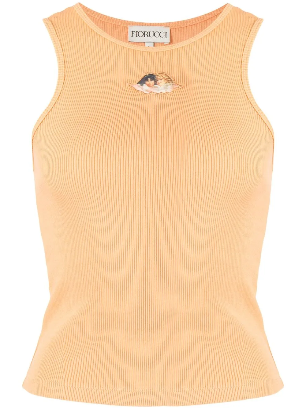 

Fiorucci patch-detail ribbed vest - Orange