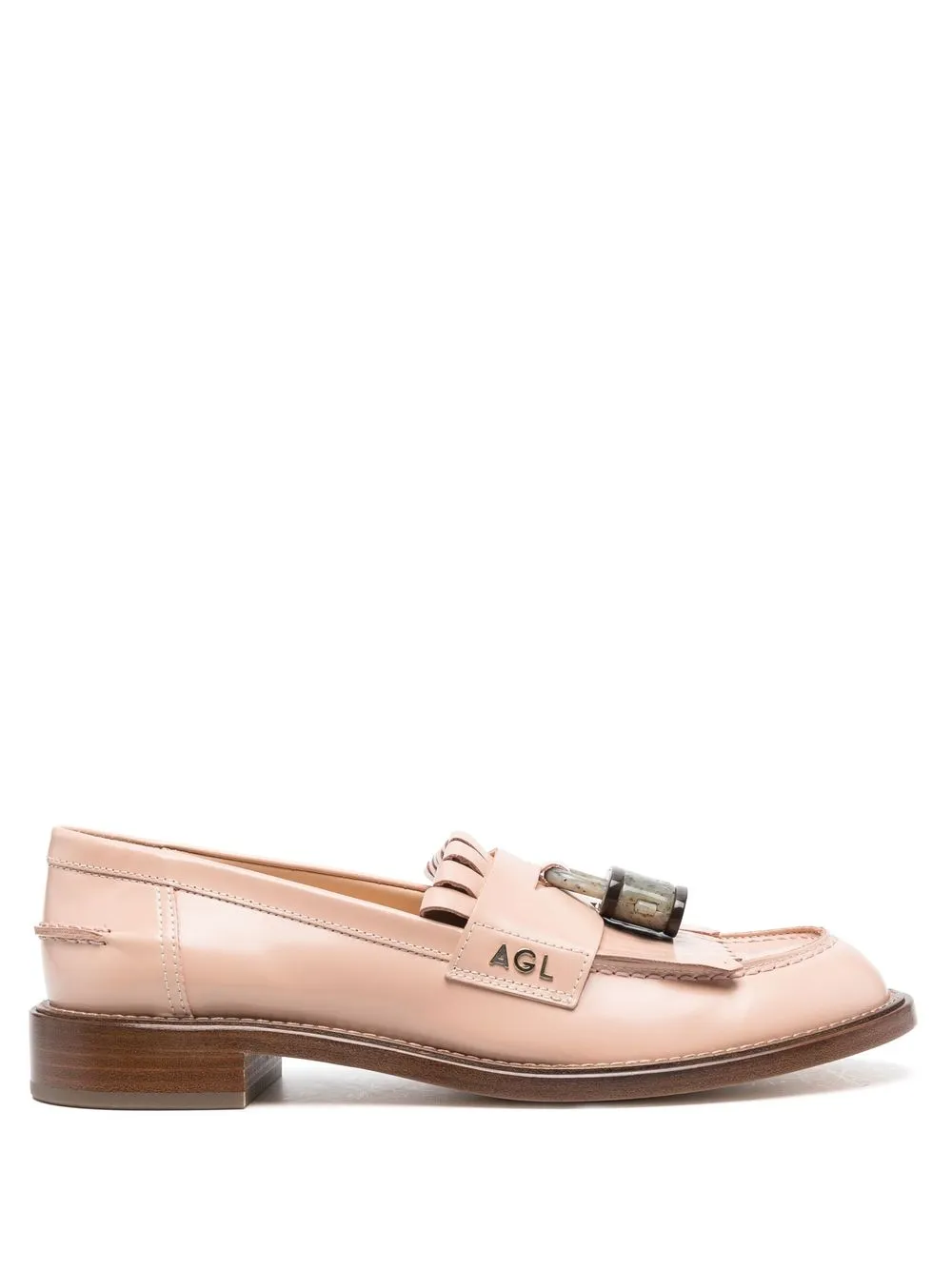 

AGL tassel-detail leather loafers - Pink