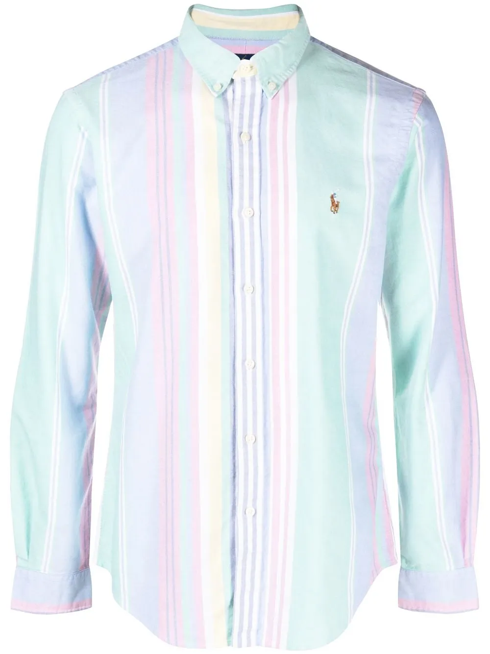 

Polo Ralph Lauren camisa con botones y rayas estampadas - Azul