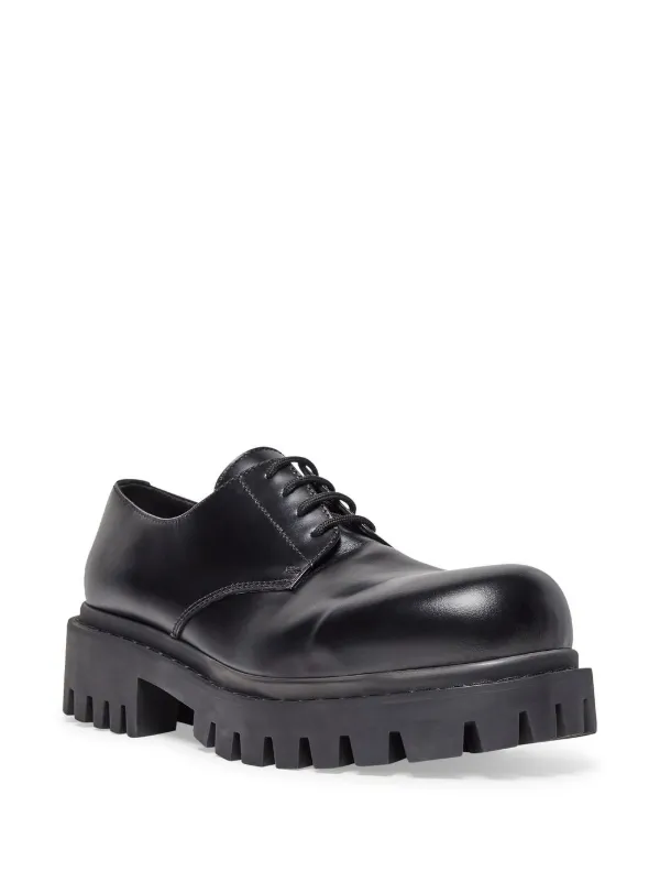 Balenciaga Sergent Leather Derby Shoes - Farfetch