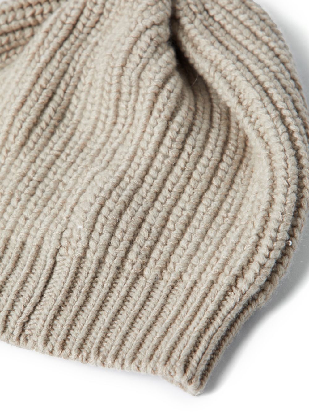 Best deals on Brunello Cucinelli purl-knit ribbed-trim beanie Women