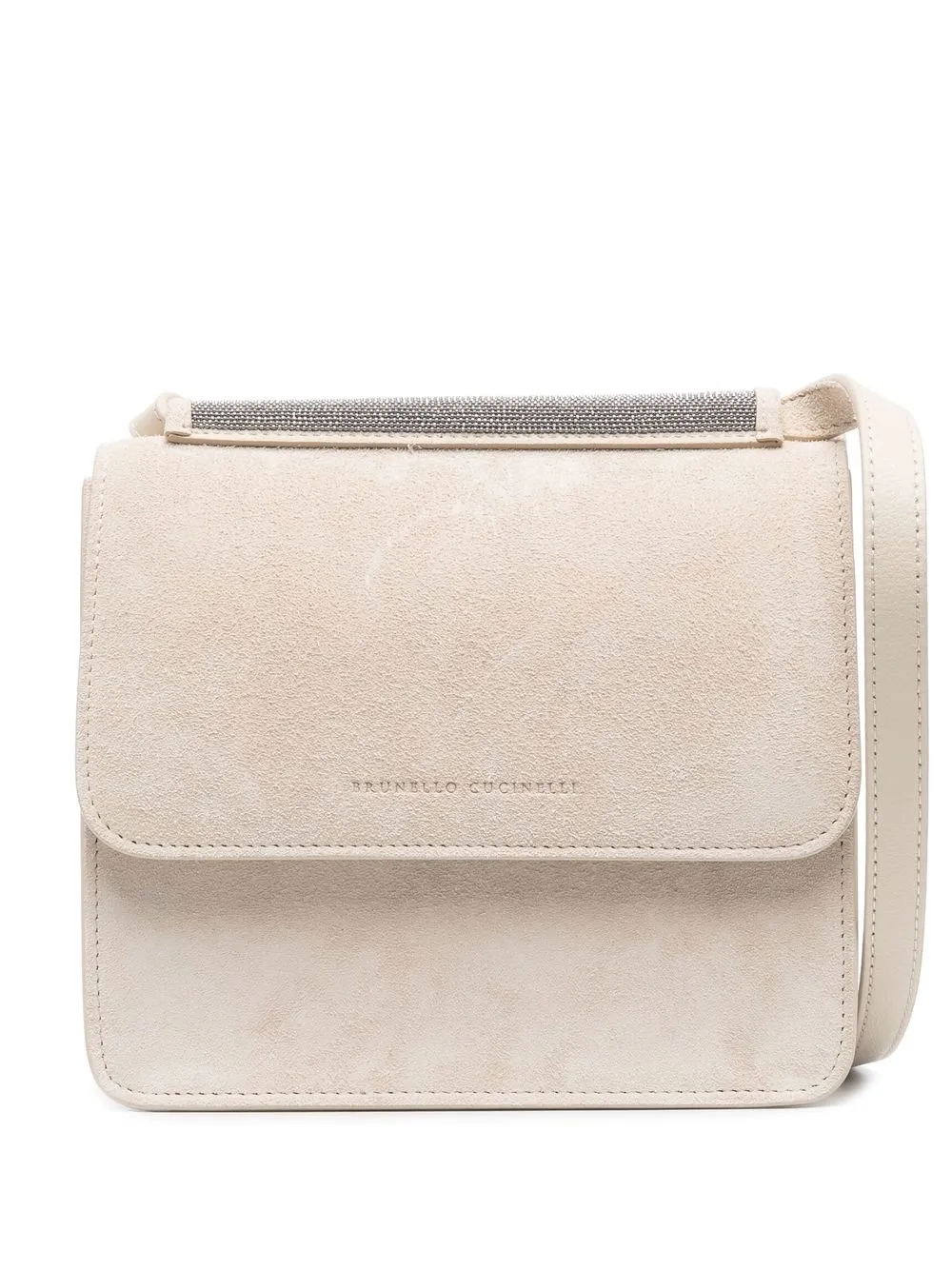 

Brunello Cucinelli bolsa crossbody con logo en relieve - Neutro