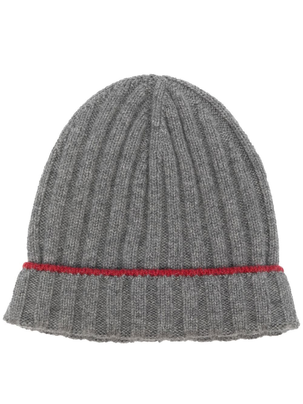 Where to get Brunello Cucinelli contrasting-trim detail knit beanie Men