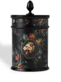 Gucci Esotericum Grotesque Garden print mini basket candle - Black