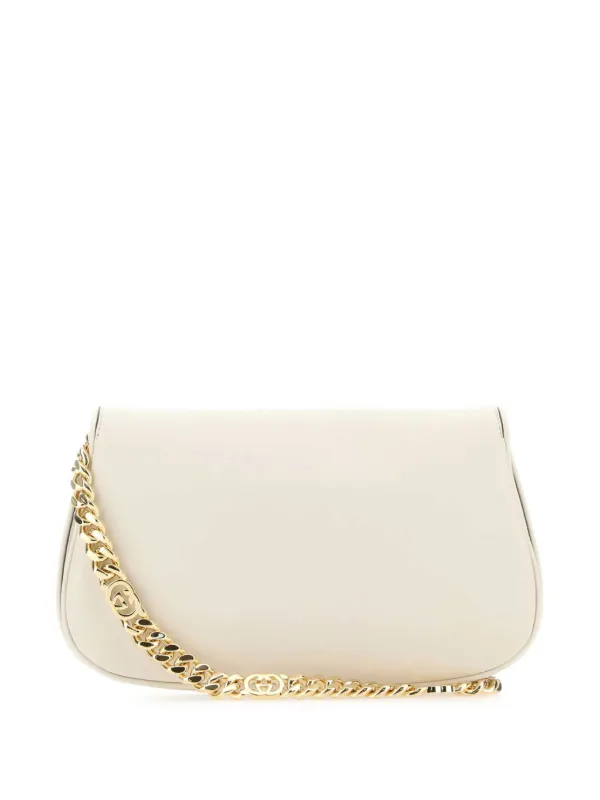 Gucci Blondie Leather Shoulder Bag | White | FARFETCH