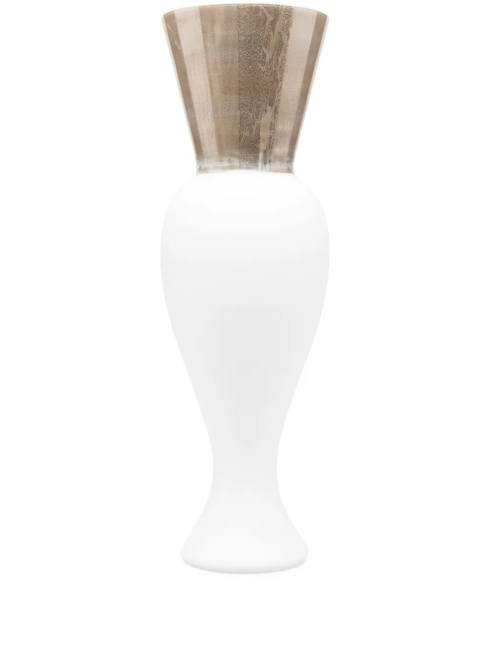 

Venini colour-block long vase - White