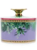 Versace palm-tree ceramic lid-bowl - Purple