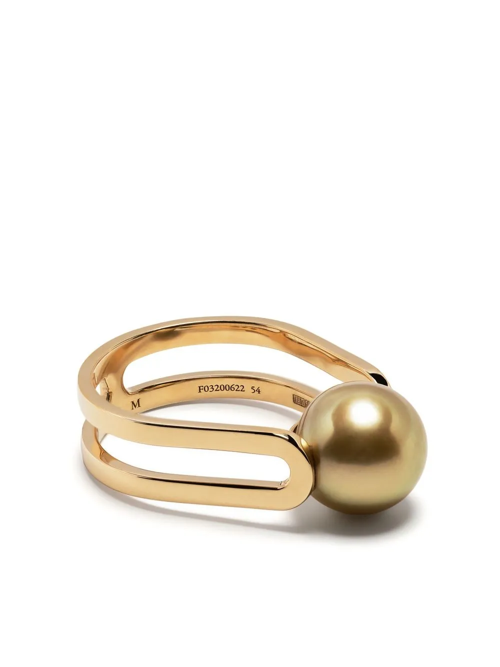 

JEM anillo Solitaire Étreintes en oro amarillo de 18kt con perla - Dorado