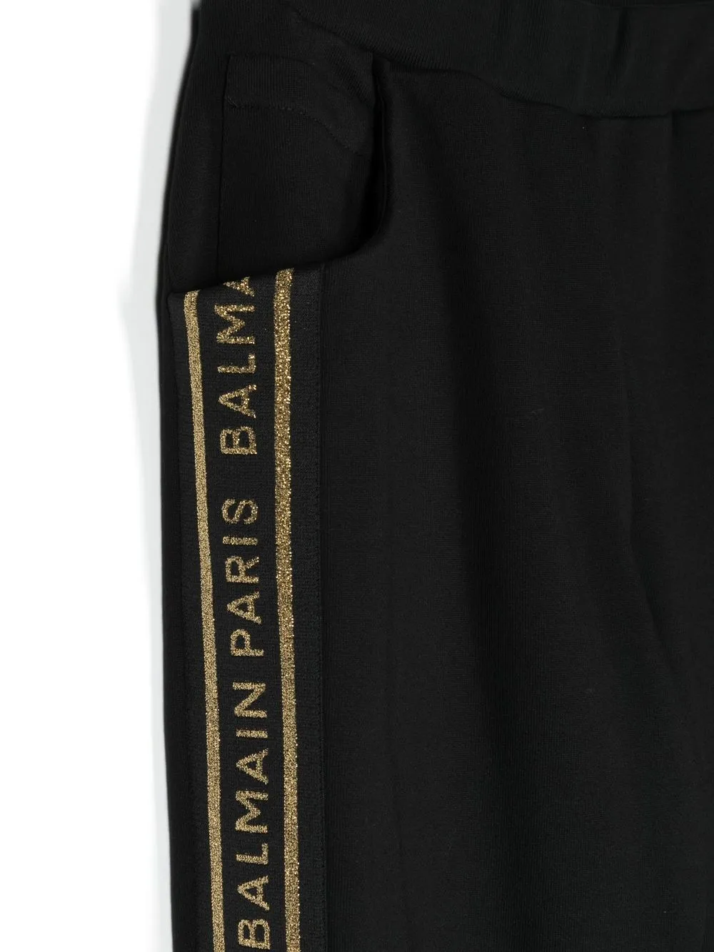  Balmain Kids Teen Jogginghose Mit Logo Streifen   Schwarz 