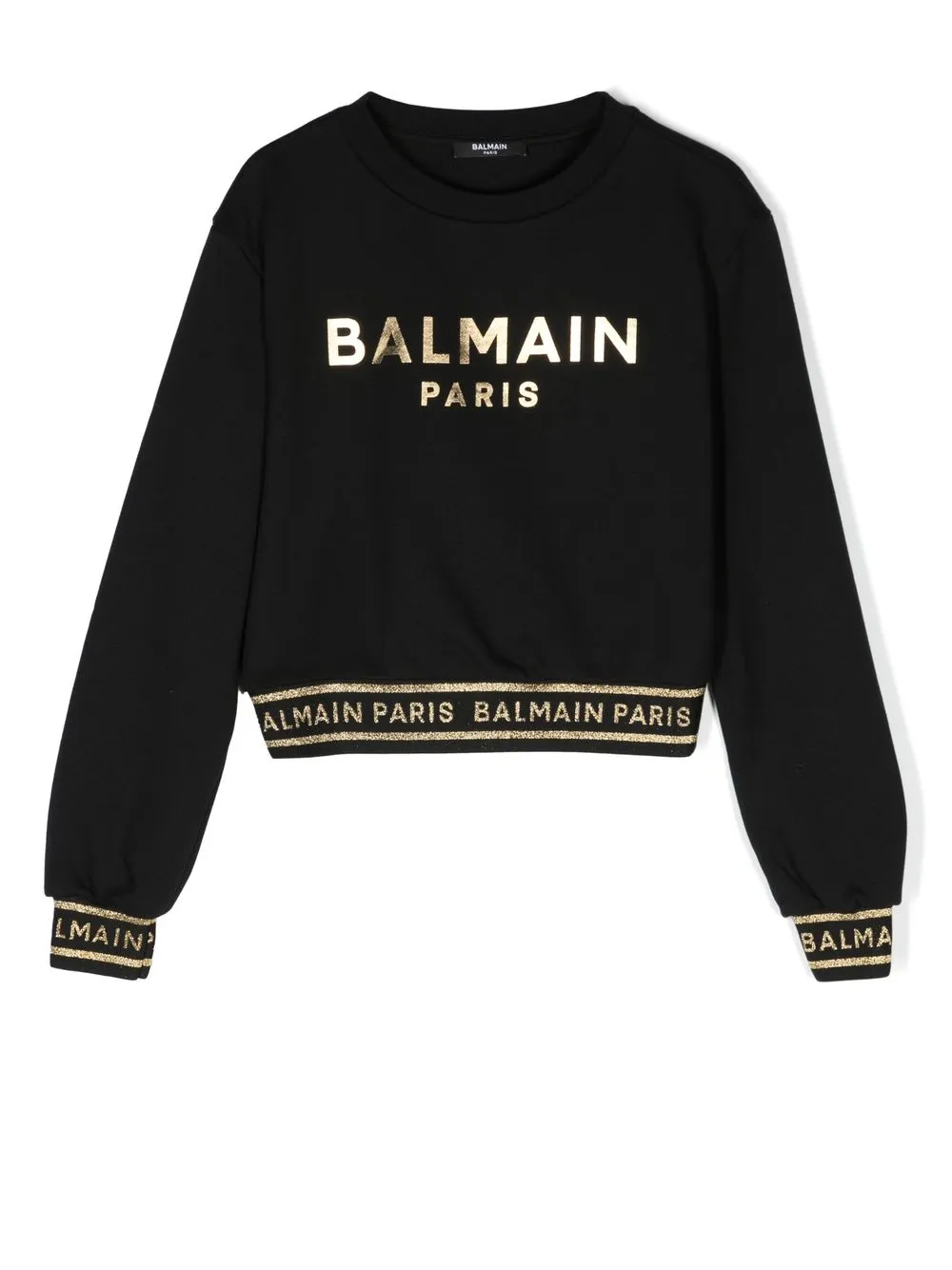 

Balmain Kids camisa manga larga con logo - Negro