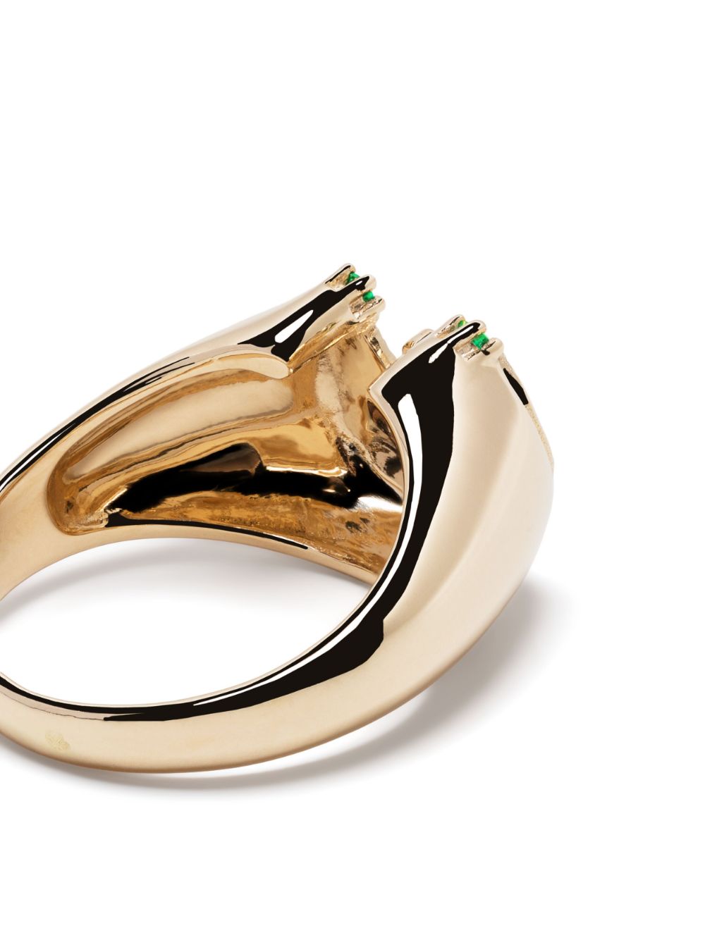 Shop Pascale Monvoisin 9kt Yellow Gold Mira Diamond And Emerald Ring