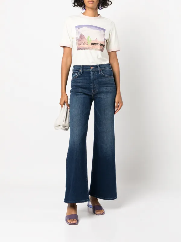 MOTHER mid-rise flared-leg Denim Jeans 