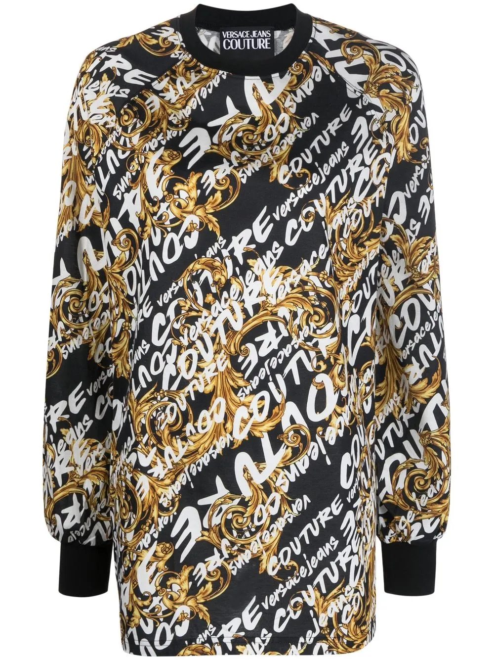 

Versace Jeans Couture Barocco logo-print dress - Black