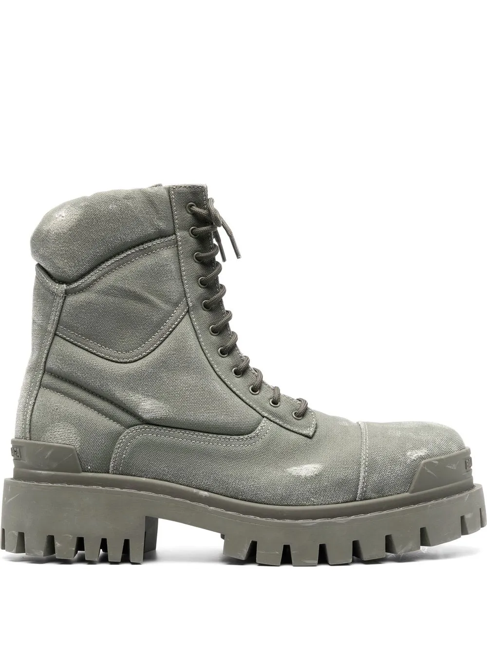 

Balenciaga worn-effect combat boots - Green