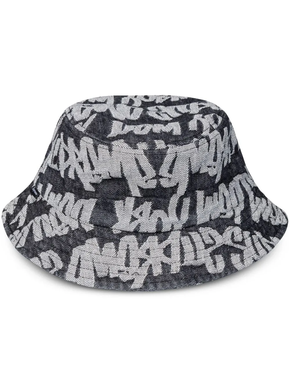 Fat Tip jacquard denim bucket hat