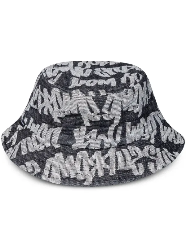 Fat Tip jacquard denim bucket hat