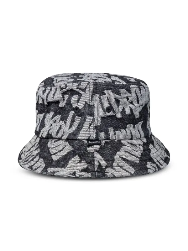 Supreme Fat Tip Jacquard Denim Bucket Hat - Farfetch