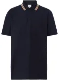 Burberry embroidered TB polo shirt - Blue