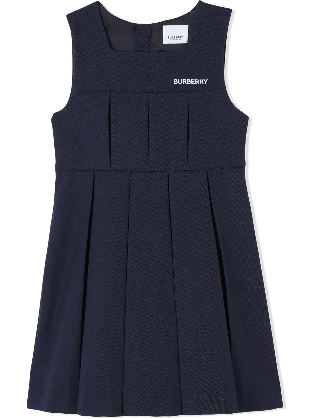 

Burberry Kids vestido con logo bordado - Azul