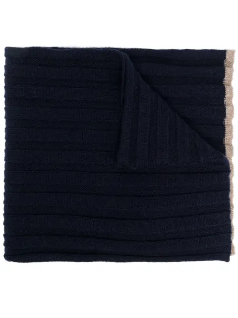 Brunello Cucinelli ribbed cashmere scarf