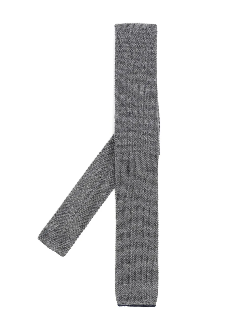 Brunello Cucinelli Knitted Cashmere Tie In Grey