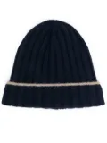 Brunello Cucinelli cashmere ribbed beanie - Blue